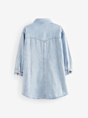 Pale Blue Denim 100% Cotton Shirt Dress (3-16yrs) - Image 5 of 8