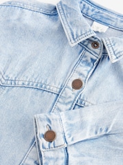 Pale Blue Denim 100% Cotton Shirt Dress (3-16yrs) - Image 6 of 8