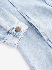 Pale Blue Denim 100% Cotton Shirt Dress (3-16yrs) - Image 7 of 8