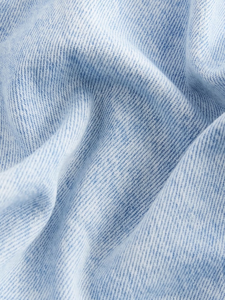 Pale Blue Denim 100% Cotton Shirt Dress (3-16yrs) - Image 8 of 8