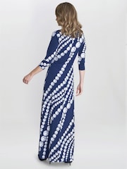 Gina Bacconi Blue Carly Jersey Wrap Maxi Dress - Image 2 of 5
