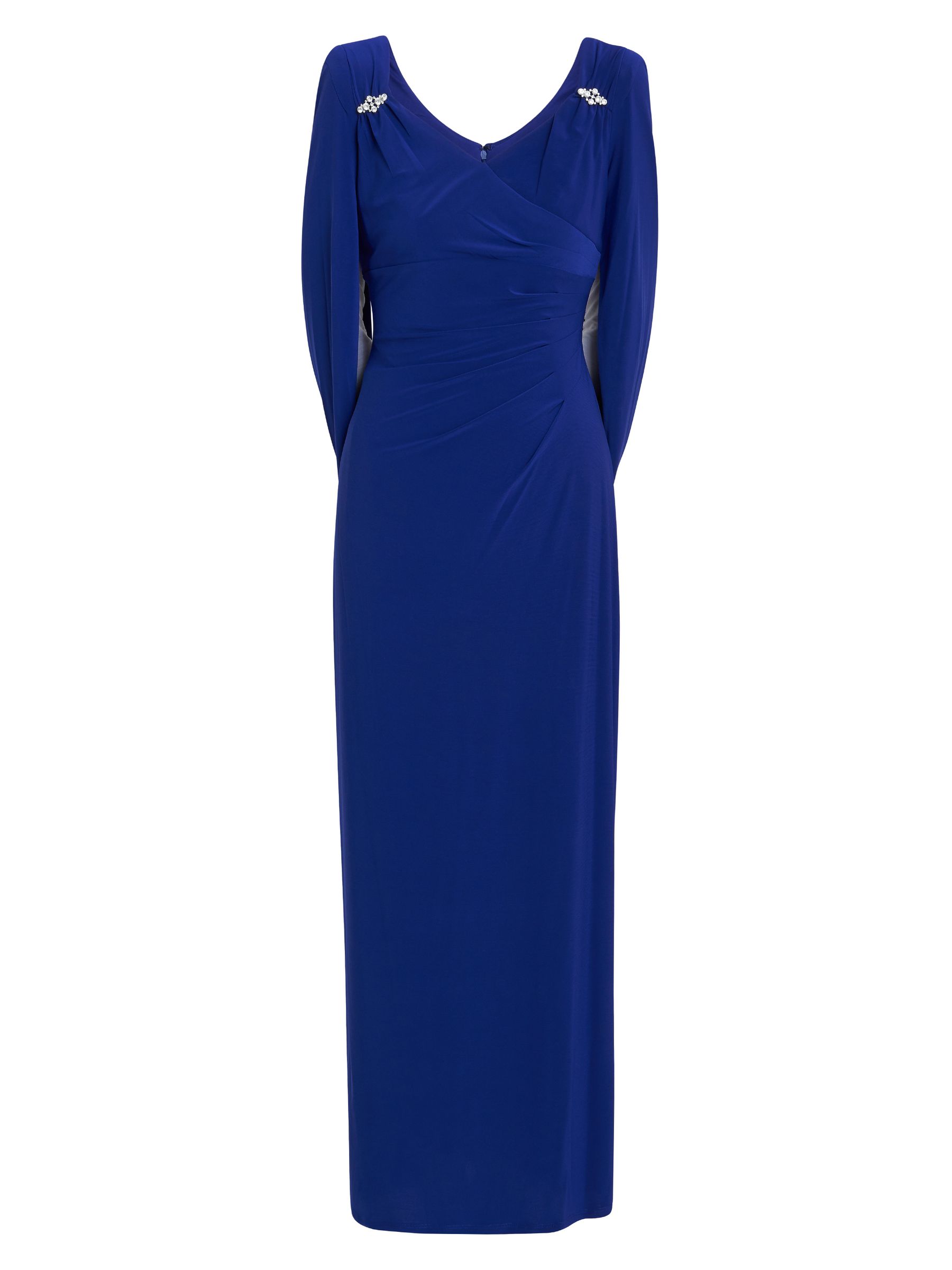 【海外限定】GinaBacconi ドレス☆Blue ina Maxi Portrait Celine Jersey Wrap Maxi Dress – Gina Bacconi