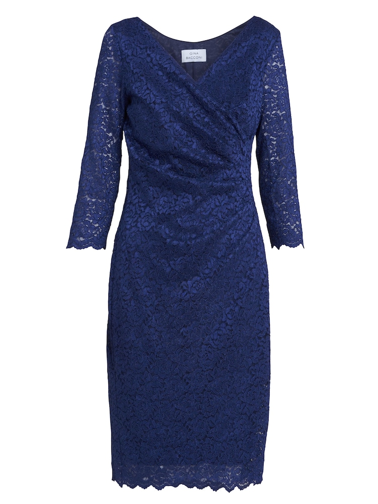 Gina Bacconi Melody Spitzen-Wickelkleid, Blau - Bild 5 von 5 Gina Bacconi Melody Spitzen-Wickelkleid, Blau - Bild 5 von 5