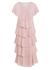 Tessa Midi Tiered Dress With Shoulder Trim - Image 5 of 5