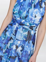 Gina Bacconi Blue Maria Maxi Printed Sleeveless Dress - Image 6 of 7