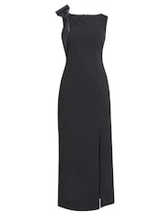 Gina Bacconi Merle Bow Shoulder Maxi Black Dress - Image 5 of 5