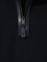 Reiss Navy Blue Hale Contrast Half-Zip Funnel Neck Jumper - Image 5 of 5
