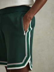Multicolor verde - Pantalones cortos de punto con cintura elástica Jack de Reiss - Imagen 3 de 6