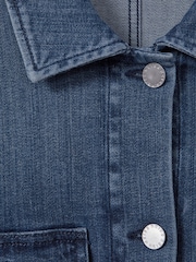 Reiss Mid Blue Clayton Denim Overshirt - Image 5 of 5