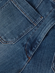 Reiss Mid Blue Kira Front Pocket Wide Leg Jeans - Image 6 of 6