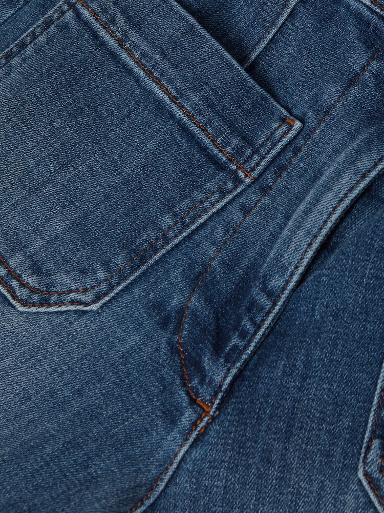 Reiss Mid Blue Kira Front Pocket Wide Leg Jeans - Image 6 of 6