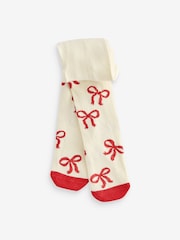 Red Bow and Hearts Baby Tights 2 Pack (0mths-2yrs) - Image 2 of 5