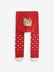 Red Bow and Hearts Baby Tights 2 Pack (0mths-2yrs) - Image 4 of 5