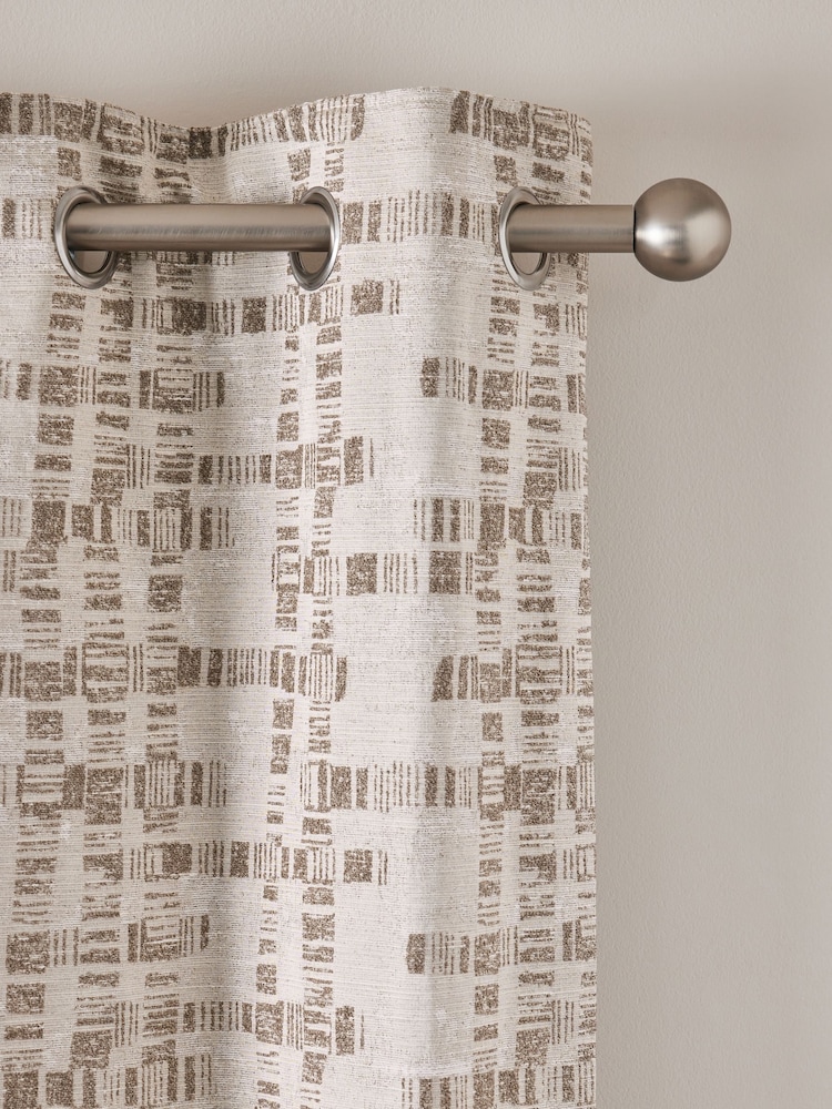 Lustre Jacquard-gefütterte Vorhänge mit Ösen - Bild 1 von 6