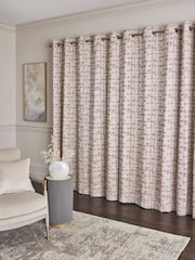 Lustre Jacquard-gefütterte Vorhänge mit Ösen - Bild 3 von 6