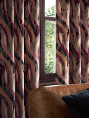 Cortinas revestidas abstratas de veludo com corte de ilhós pesados da coleção Luxe Heavyweight - Imagem 4 de 5