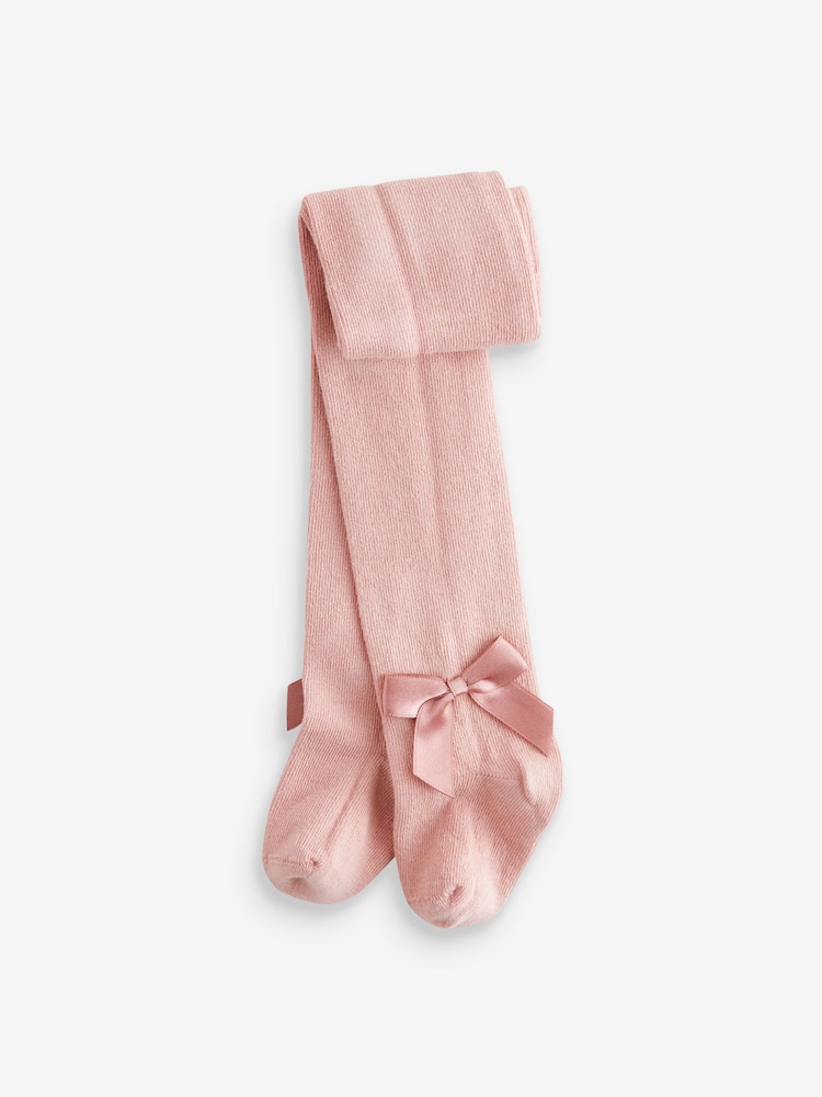 Pinks & Cream Baby Bow Tights 3 Pack (0mths-2yrs) - Image 2 of 6