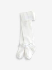 Pinks & Cream Baby Bow Tights 3 Pack (0mths-2yrs) - Image 3 of 6
