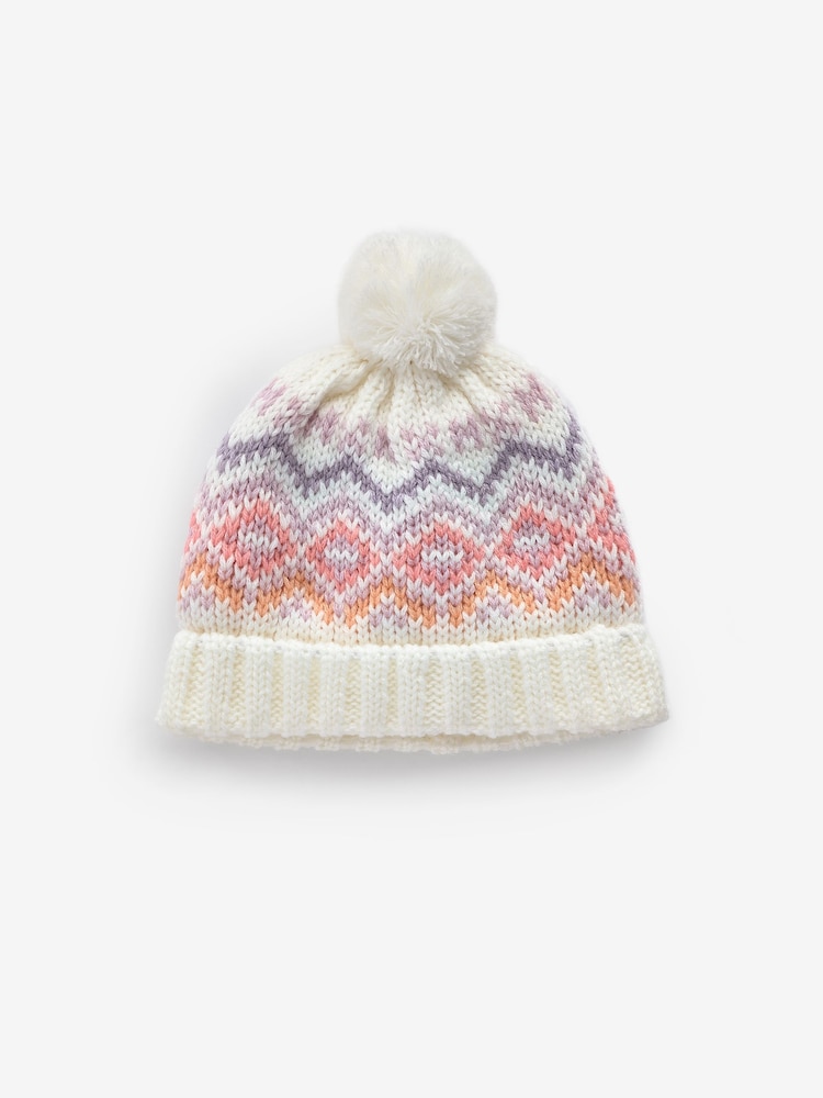 Light Pink Baby Pom Hat (0mths-2yrs) - Image 1 of 2