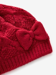 Красный - Baby Pointelle Knitted Beanie (0mths-2yrs) - Изображение 4 из 4