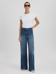 Reiss Kira Jeans mit weitem Bein und Tasche vorn - Bild 6 von 7
