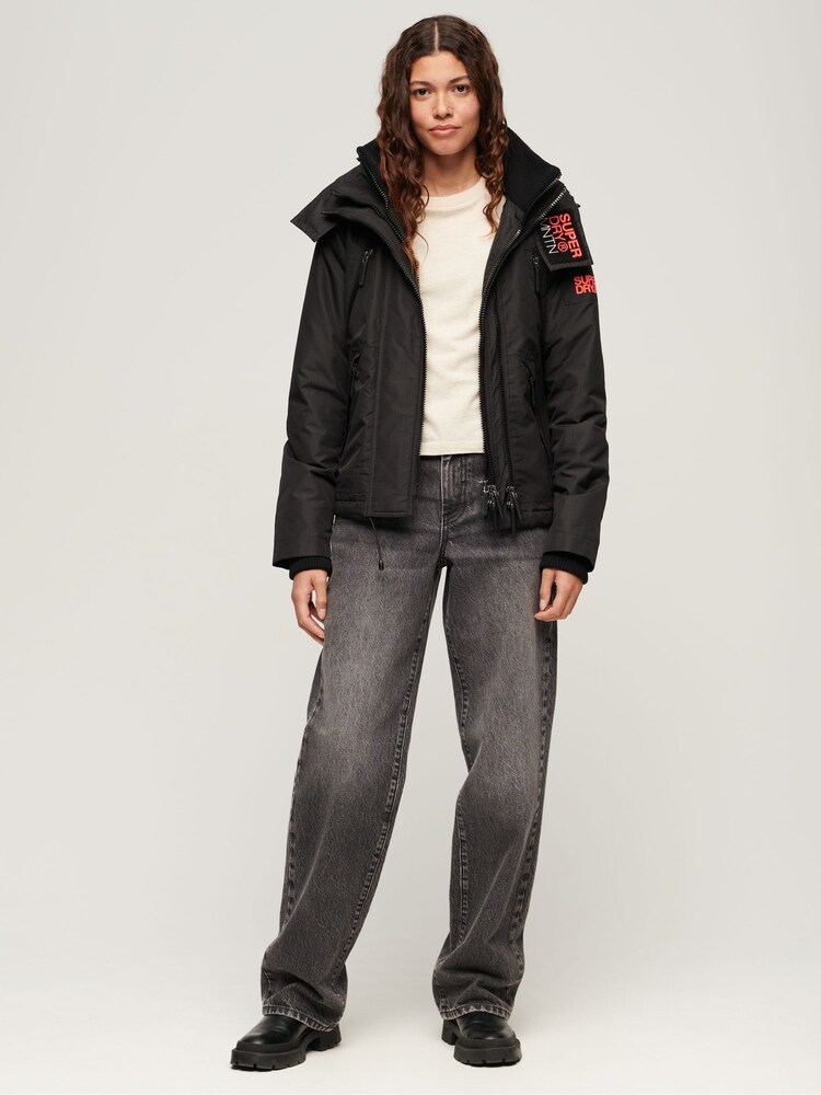 Superdry Black Hooded Mountain Windbreaker Jacket - Image 2 of 8