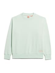 Superdry Mint Green Relaxed Fit Essential Logo Sweatshirt - Image 4 of 5
