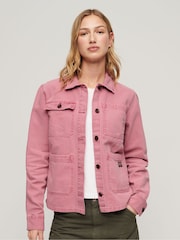 Superdry Pink Four Pocket Chore Jacket - Image 1 of 3
