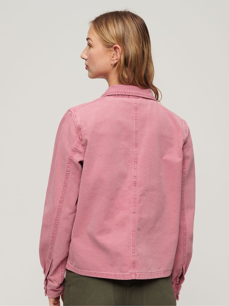 Superdry Pink Four Pocket Chore Jacket - Image 2 of 3