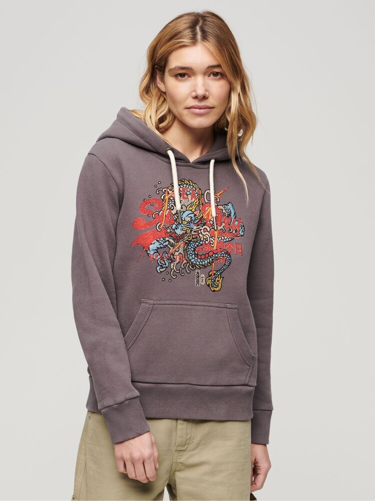 Sweat à capuche Superdry Tokyo Vintage à logo graphique - Image 1 de 7