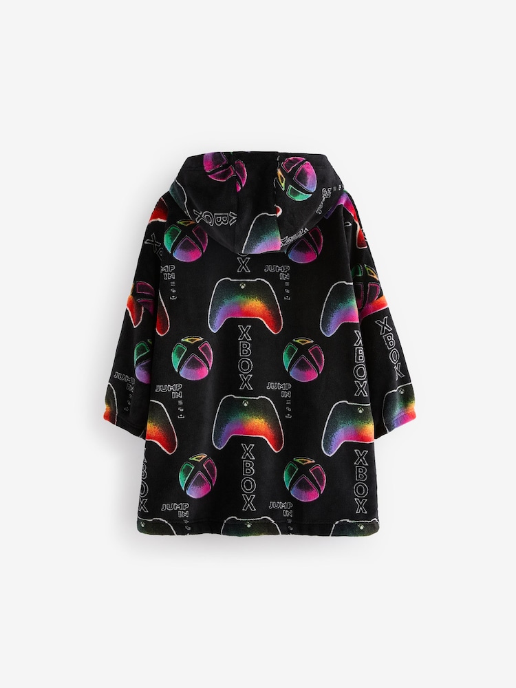 Black Xbox Fleece Hooded Blanket (5-16yrs) - Image 5 of 7