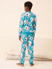 Blue Football Single Soft Touch Fleece With Elastane (3-16yrs) - Image 2 of 6