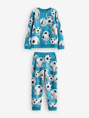 Blue Football Single Soft Touch Fleece With Elastane (3-16yrs) - Image 4 of 6