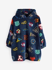 Navy Blue Varsity Fleece Hooded Blanket (3-16yrs) - Image 5 of 7