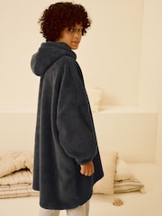 Charcoal Grey Fleece Hooded Blanket (3-16yrs) - Image 2 of 6