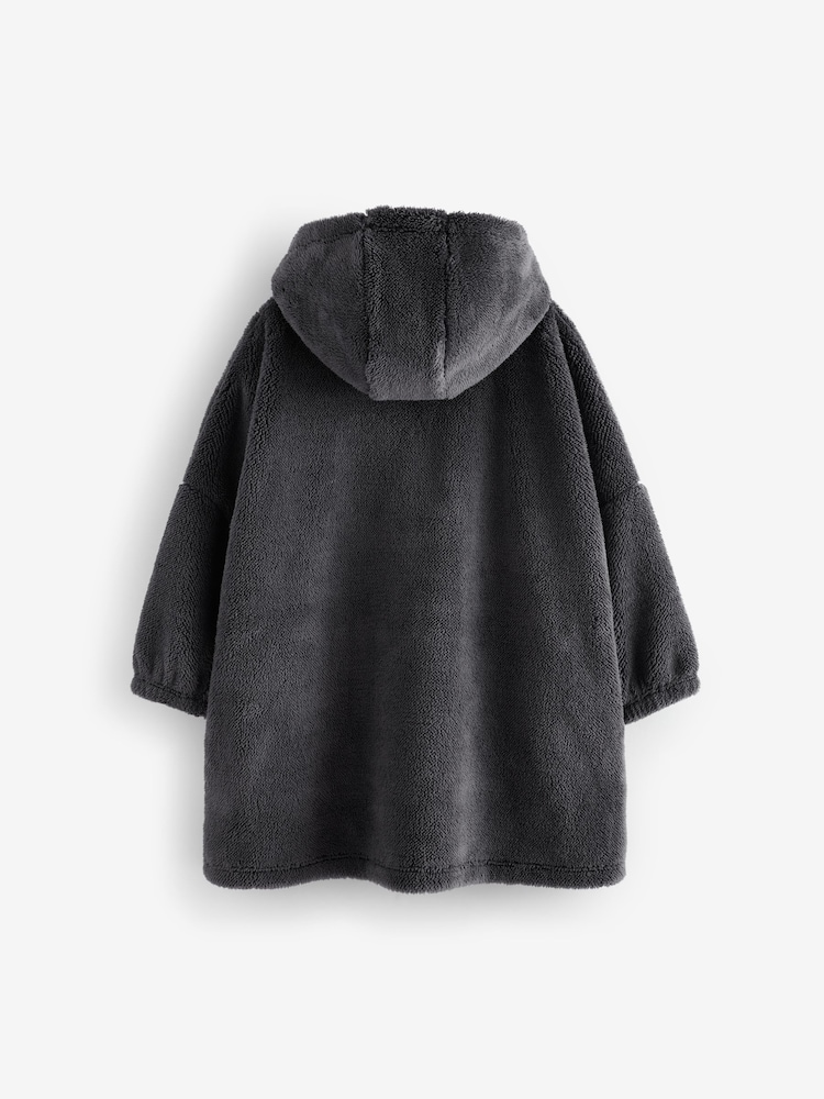 Charcoal Grey Fleece Hooded Blanket (3-16yrs) - Image 6 of 6