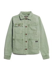 Superdry Green Four Pocket Chore Jacket - Image 4 of 6