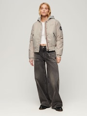 Superdry Nude Hooded Bomber Jacket - Image 3 of 3