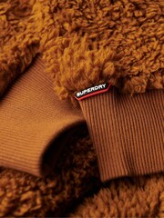 Superdry Brown Super Soft Zip Henley Fleece - Image 5 of 6