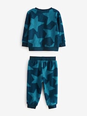 Navy Blue Star Single Soft Touch Fleece With Elastane Pyjamas (9mths-12yrs) - Image 6 of 9