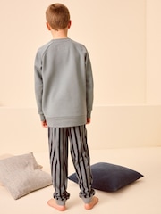 Cobalt Blue Cosy Fleece Pyjamas (3-16yrs) - Image 3 of 8