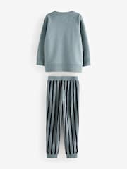 Cobalt Blue Cosy Fleece Pyjamas (3-16yrs) - Image 6 of 8