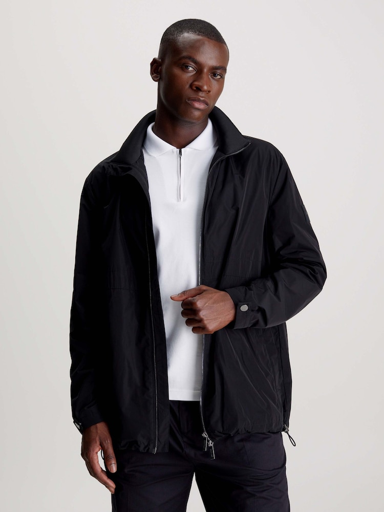 Calvin Klein Black Nylon Hooded Wind Jacket - Image 2 of 5