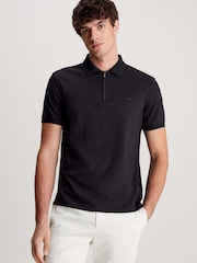Calvin Klein Black Zip Polo Shirt - Image 1 of 4