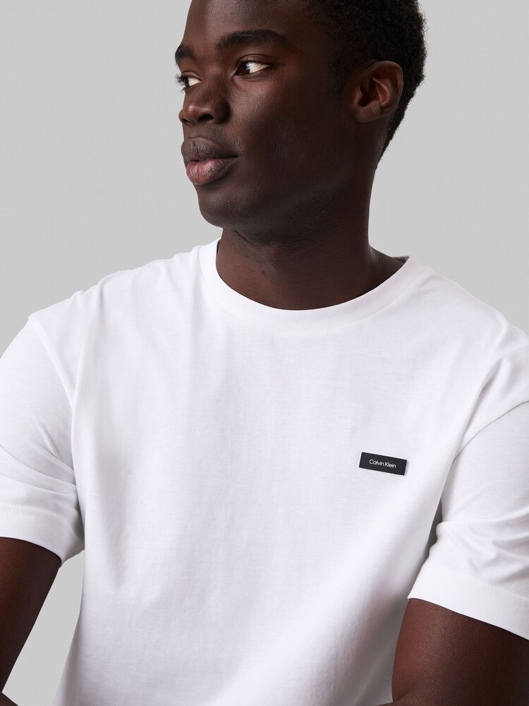 Calvin Klein White 100% Cotton Comfort Fit T-Shirt - Image 3 of 6