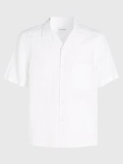 Calvin Klein White Linen Cuban Shirt - Image 3 of 3