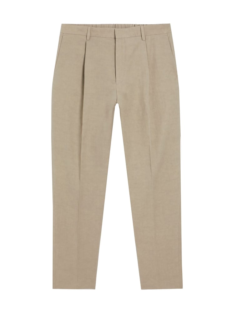 Calvin Klein Natural Linen Trousers - Image 1 of 2 Calvin Klein Natural Linen Trousers - Image 1 of 2