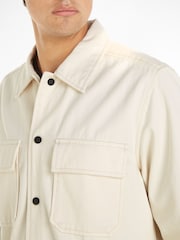 Calvin Klein Cream 100% Cotton Denim Overshirt - Image 3 of 6