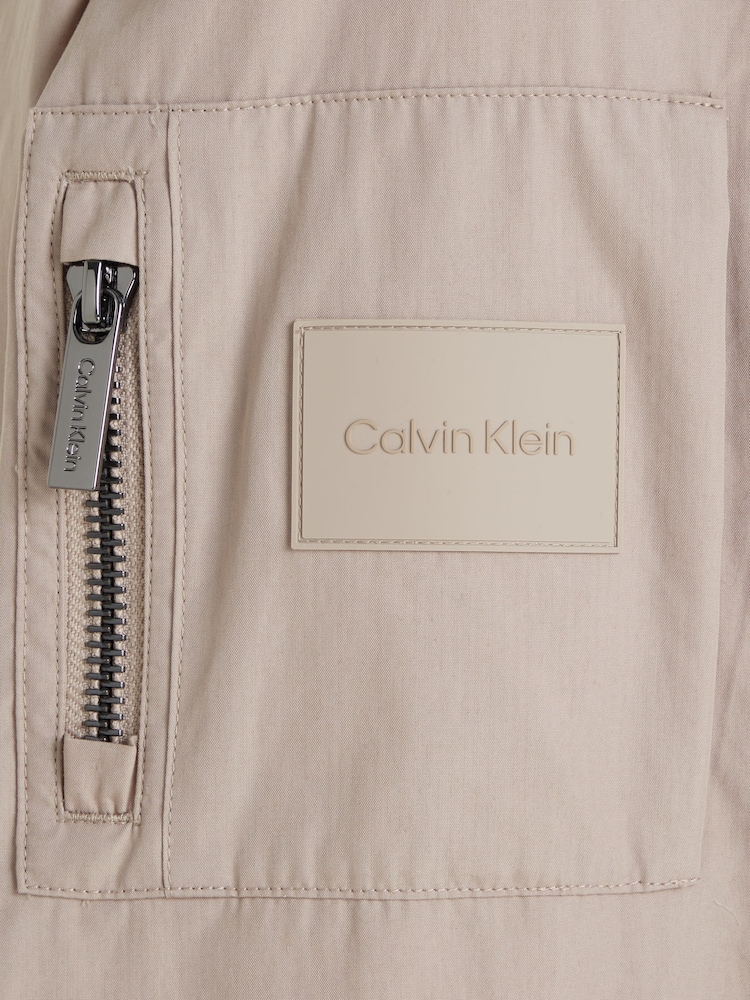 Calvin Klein Brown Nylon Bomber Jacket - Image 2 of 6