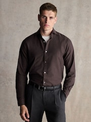 Barbour® Brown Regular Fit Flannel 100% Cotton Shirt - Image 1 of 6
